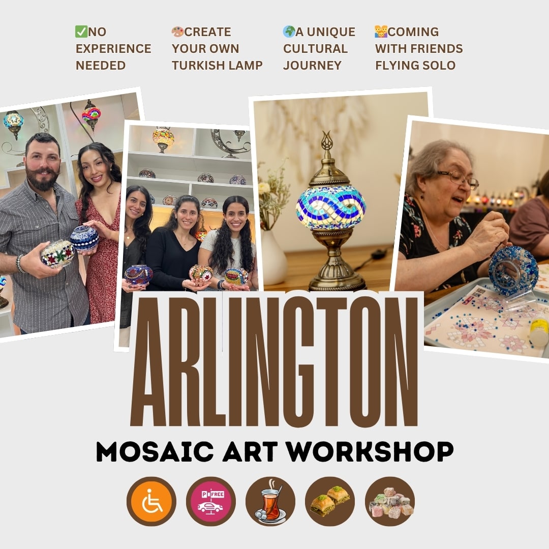 Turkish Mosaic Lamp Workshop in Arlington, TX -  turkish-lamp-workshop-PedalisaArt