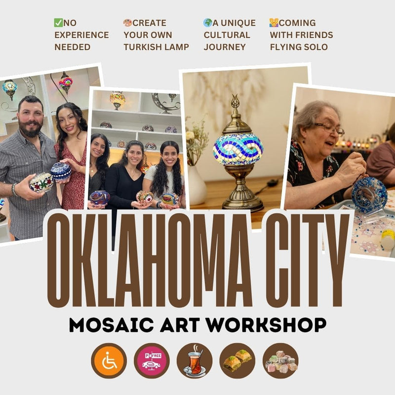 Turkish Mosaic Lamp Workshop in Oklahoma City, OK -  turkish-lamp-workshop-PedalisaArt