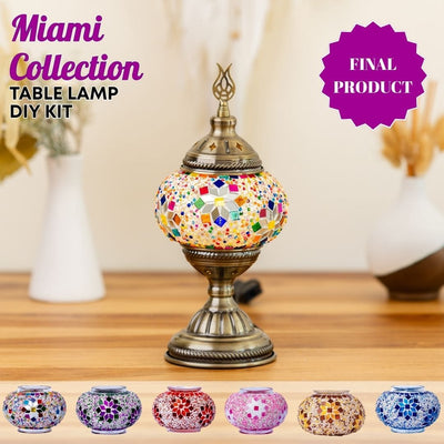Turkish Mosaic Table Lamp DIY Kit – Complete Set | Pedalisa Art - Create Your Own Turkish Mosaic Lamp: DIY Mosaic Lamp Kits koleksiyonundan