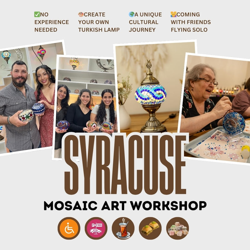 Syracuse Mosaic Lamp Making Workshop - PedalisaArt 
