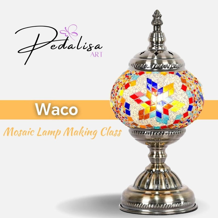 Waco - Mosaic Lamp Making Workshop - PedalisaArt Waco Create Your Own Turkish Mosaic Lamp  PedalisaArt  # 