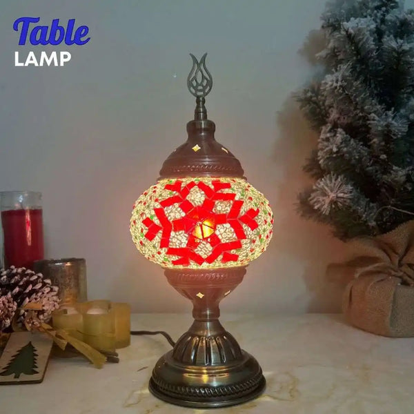 Christmas Home DIY Kit Red Snowflake - DIY Mosaic Lamp Kits | Turkish & Moroccan Designs | Pedalisa Art koleksiyonundan