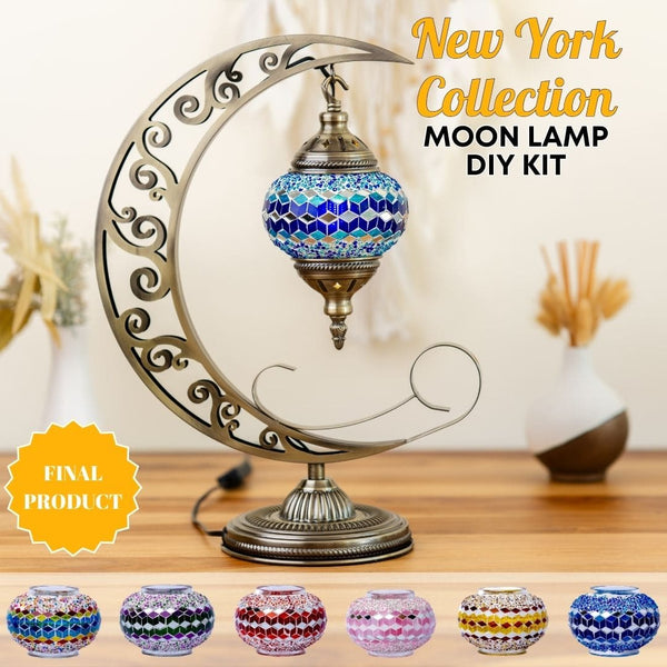 Moon Lamp DIY Kits - DIY Mosaic Lamp Kits | Turkish & Moroccan Designs | Pedalisa Art koleksiyonundan