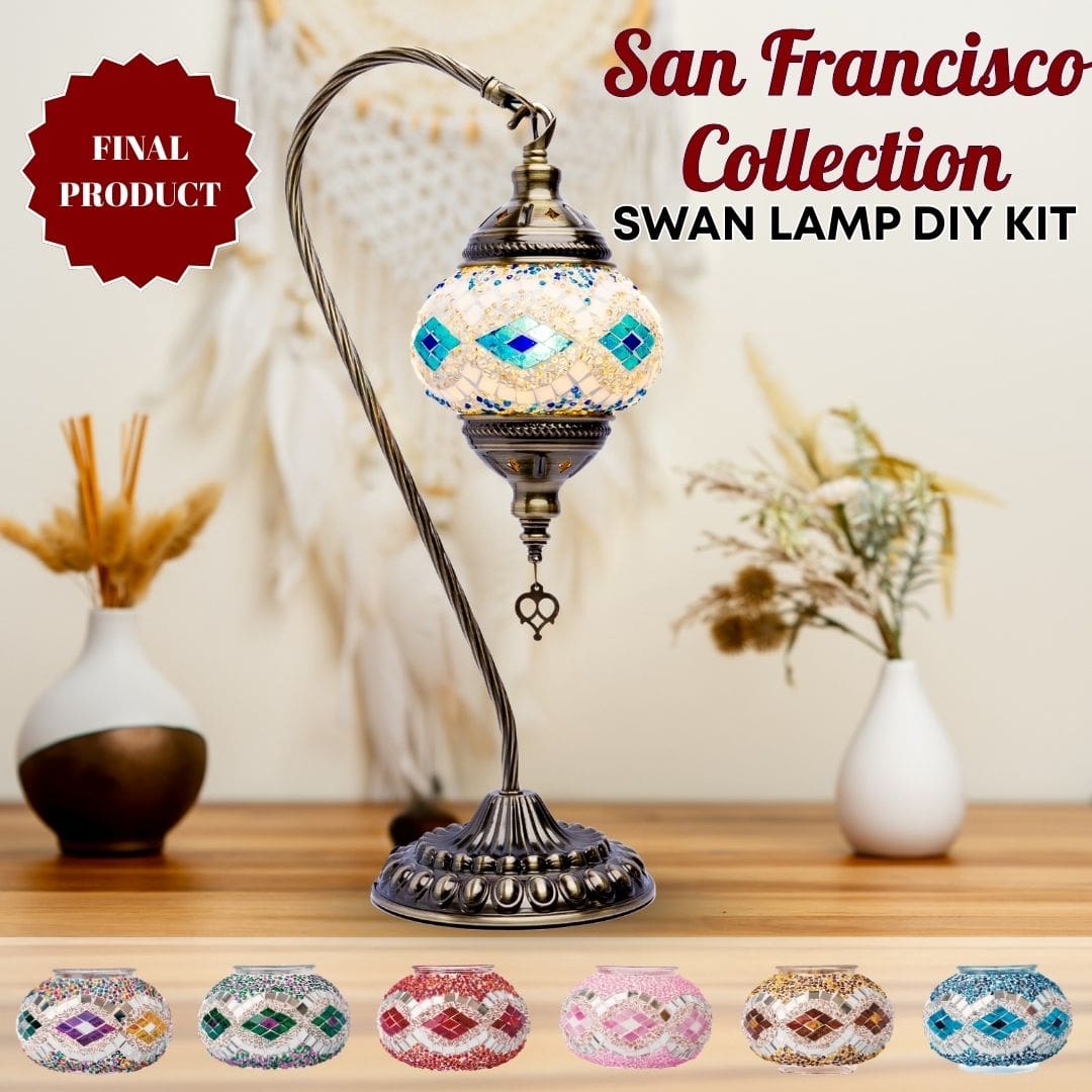 Swan Lamp DIY Kits -  turkish-lamp-workshop-PedalisaArt