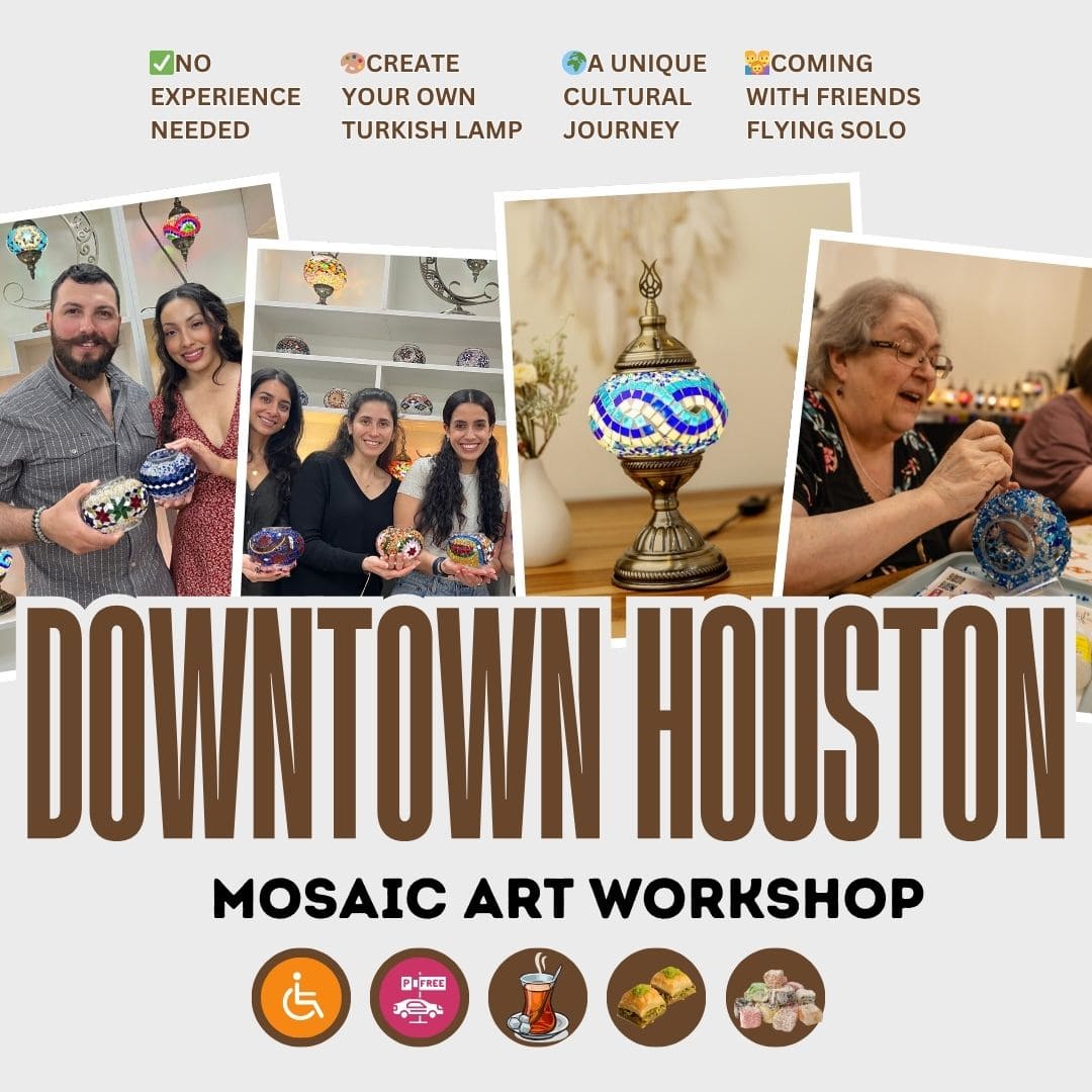Turkish Mosaic Lamp Workshop in Downtown Houston – Create Your Own