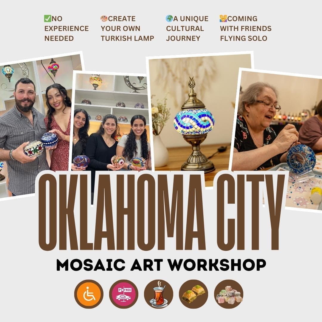 Mosaic Art Class in Oklahoma City, OK: Turkish Lamp Workshop