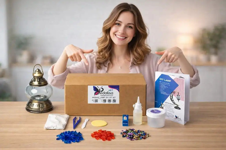 diy mosaic lamp set kit