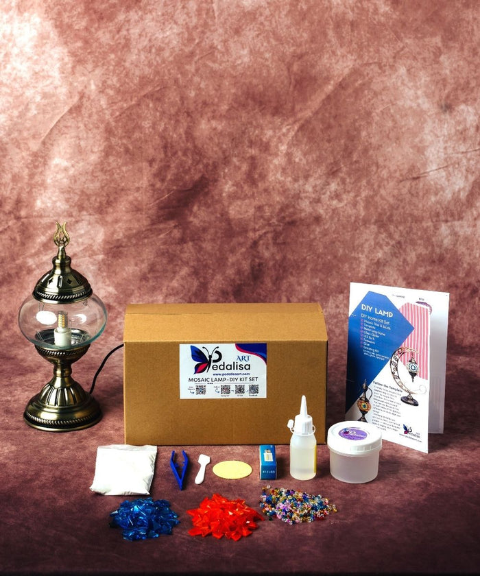 DIY Turkish mosaic lamp kit from Pedalisa Art